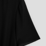 Theory Women Silk Combo Rib Waistband Shortsleevetop - Black
