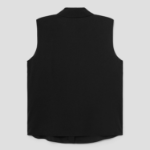 Theory Women Silk Georgette Camp Collar Blouse - Black