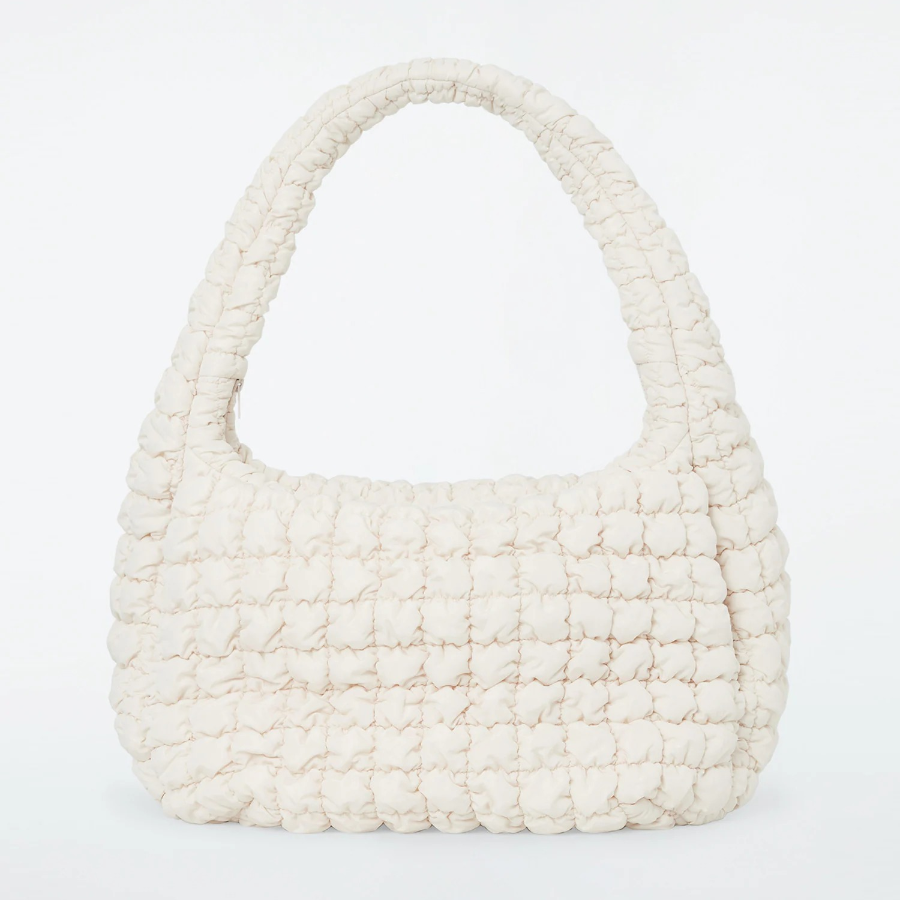 COS Oversized Quilted Crossbody Bag – Light Beige