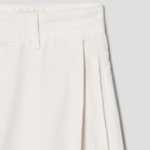 KUHO Tuck Detail Wide Fit Denim Pants - Ivory