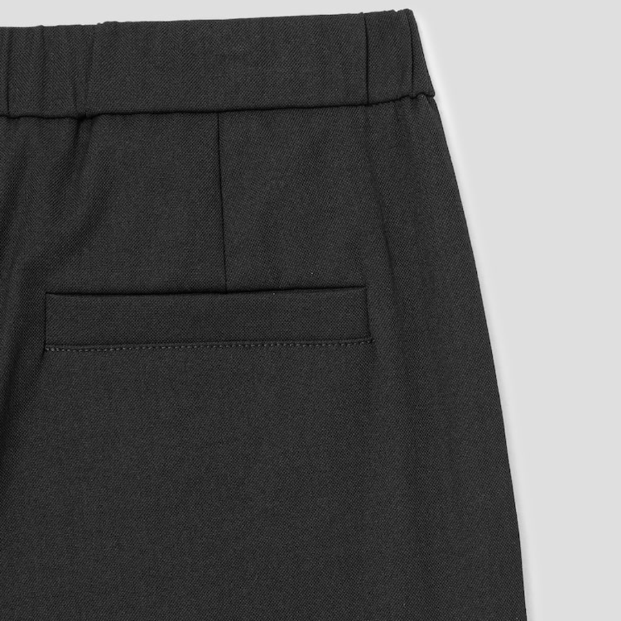 KUHO [Summer Icon Slacks] Linen Blend Baggy 201 Pants - Black