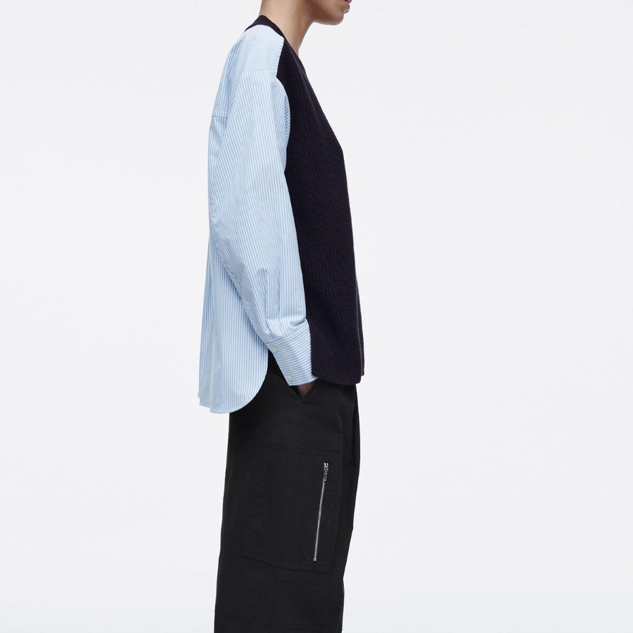 COS – Deconstructed Poplin Panel Wool Sweater