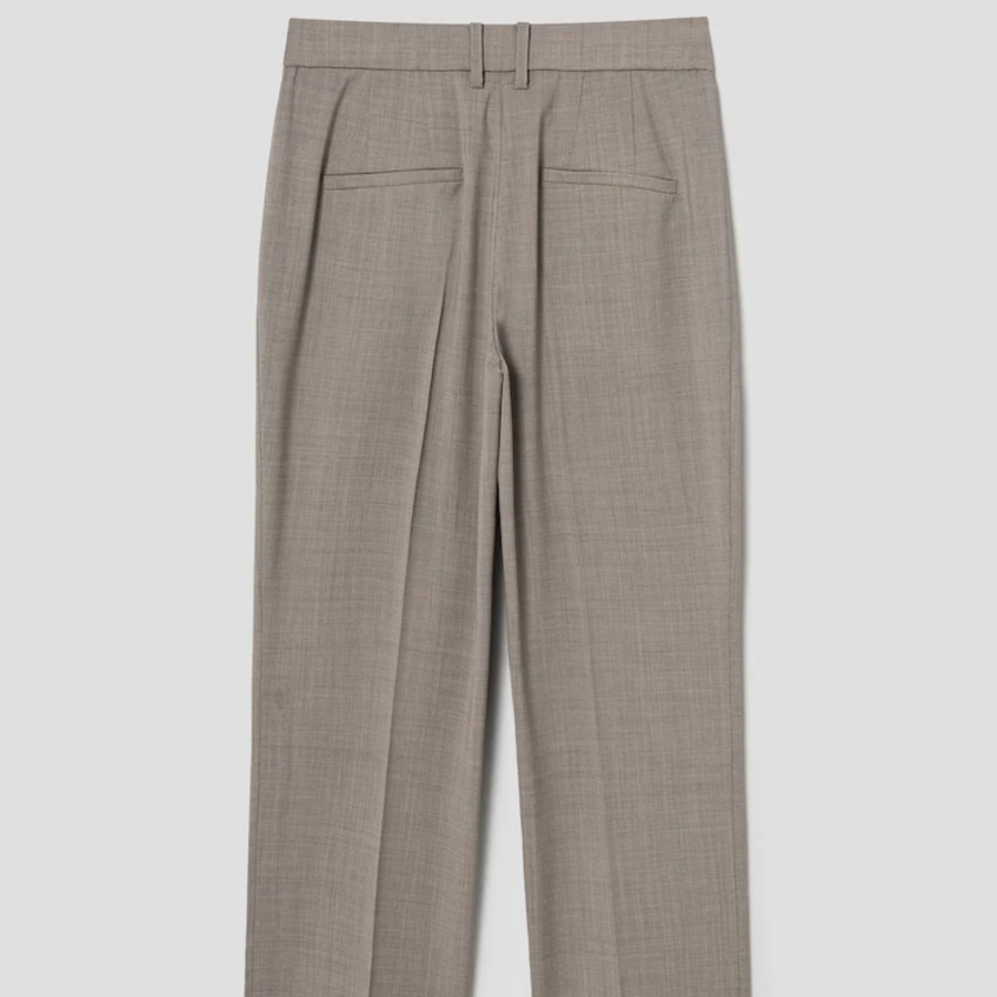 KUHO [Edit] Summer Wool Mixed Straight Fit Pants – Beige