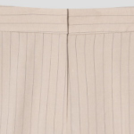 KUHO [Summer Icon Slacks] [Edit] Linen Blend Striped Wide Fit Pants - Beige