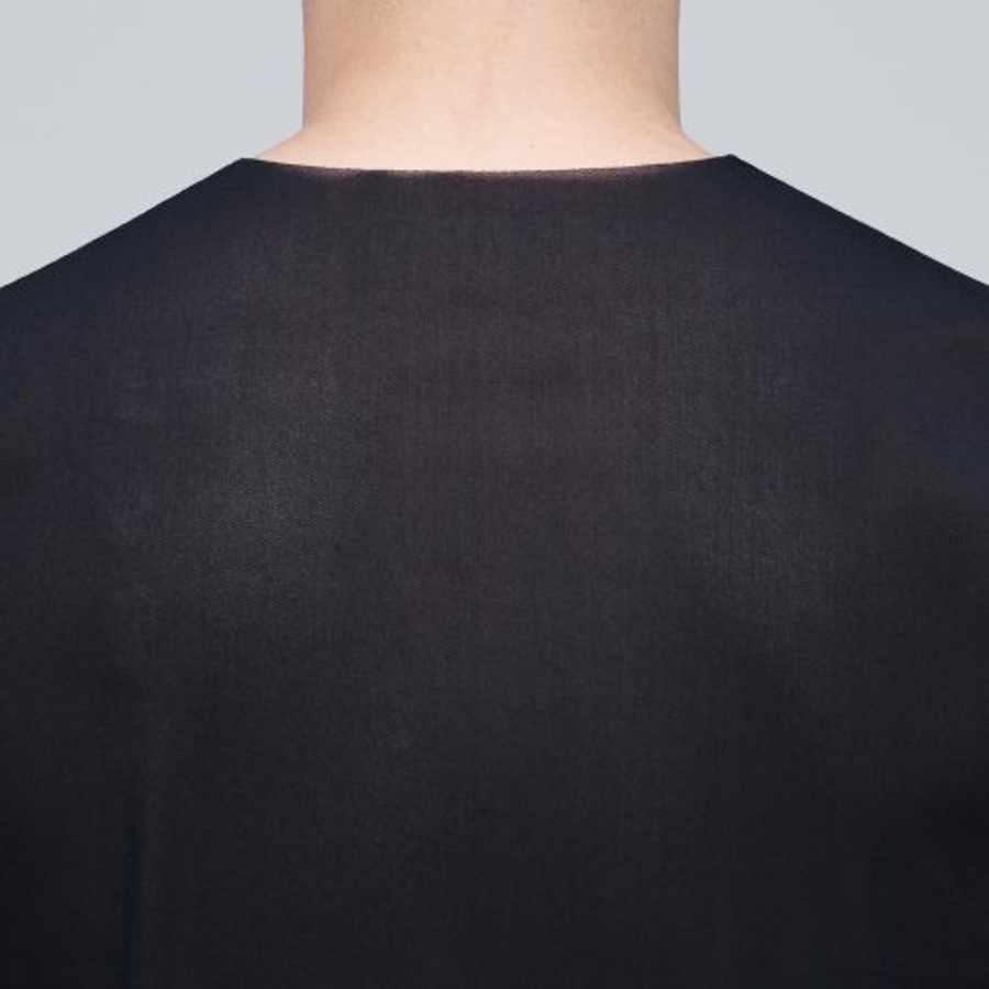 [Cooltandard] Mesh V-Neck Sleeveless Undershirt — Black