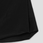 KUHO [Crease Series] Cowl Neck Short-Sleeve Blouse - Black