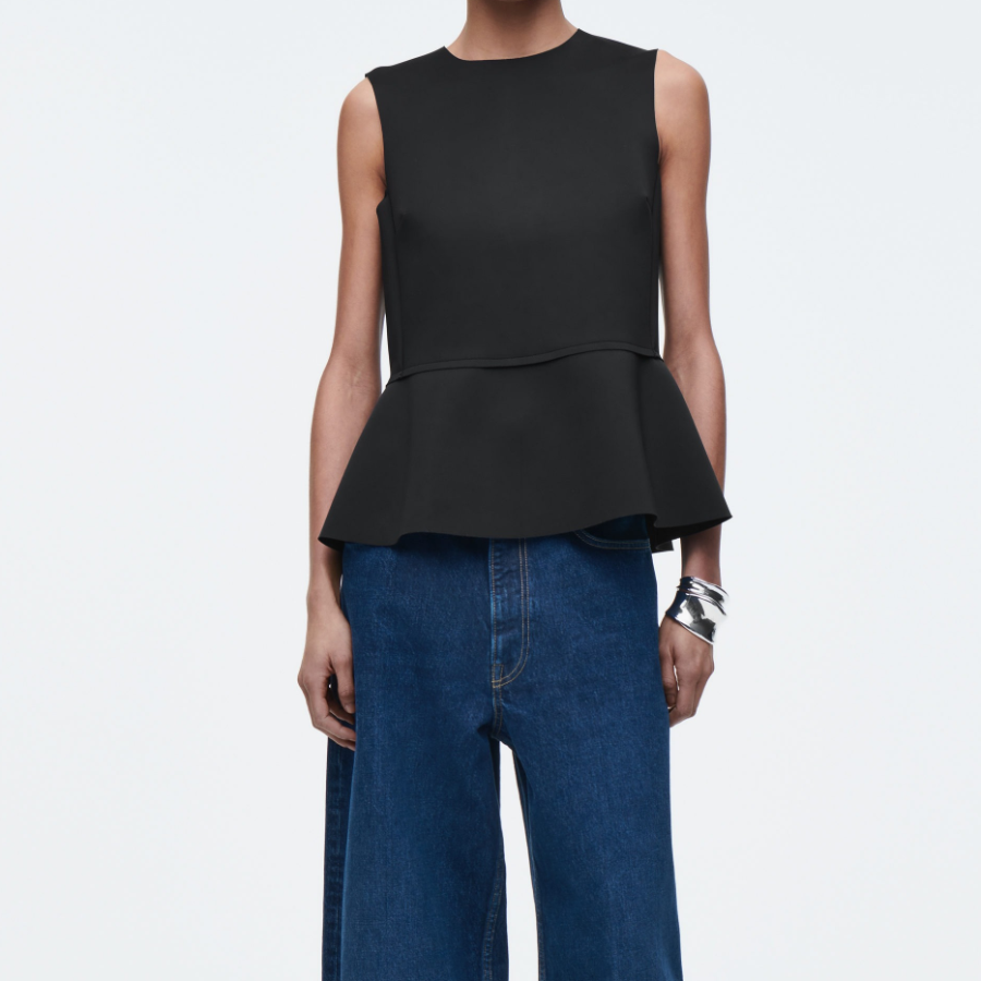 COS Peplum Scuba Sleeveless Top
