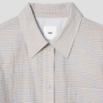KUHO Collar Neck Shirring Detail Blouse – Grey