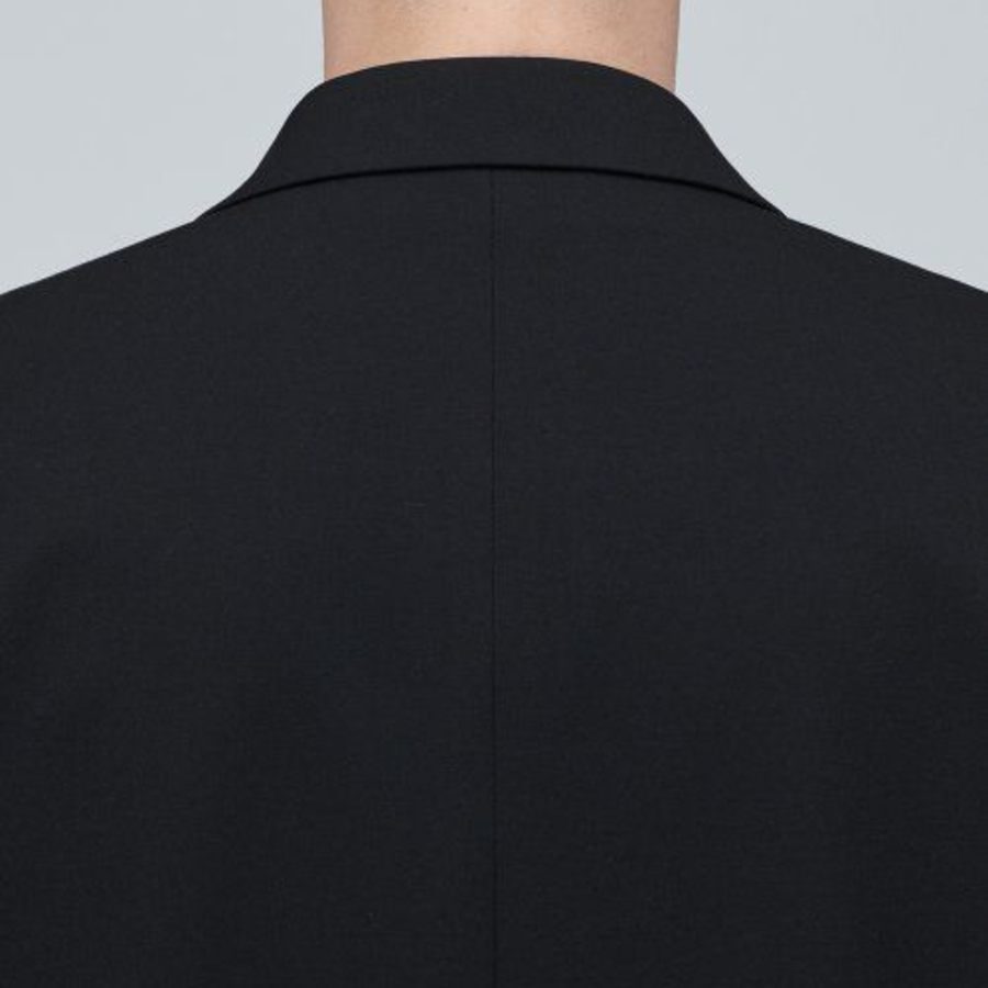 Oversized Crop Blazer — Black
