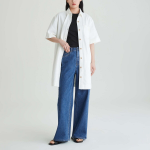 JAJU Wide Denim Pants (Blue) — просторный силуэт и базовый стиль на каждый день