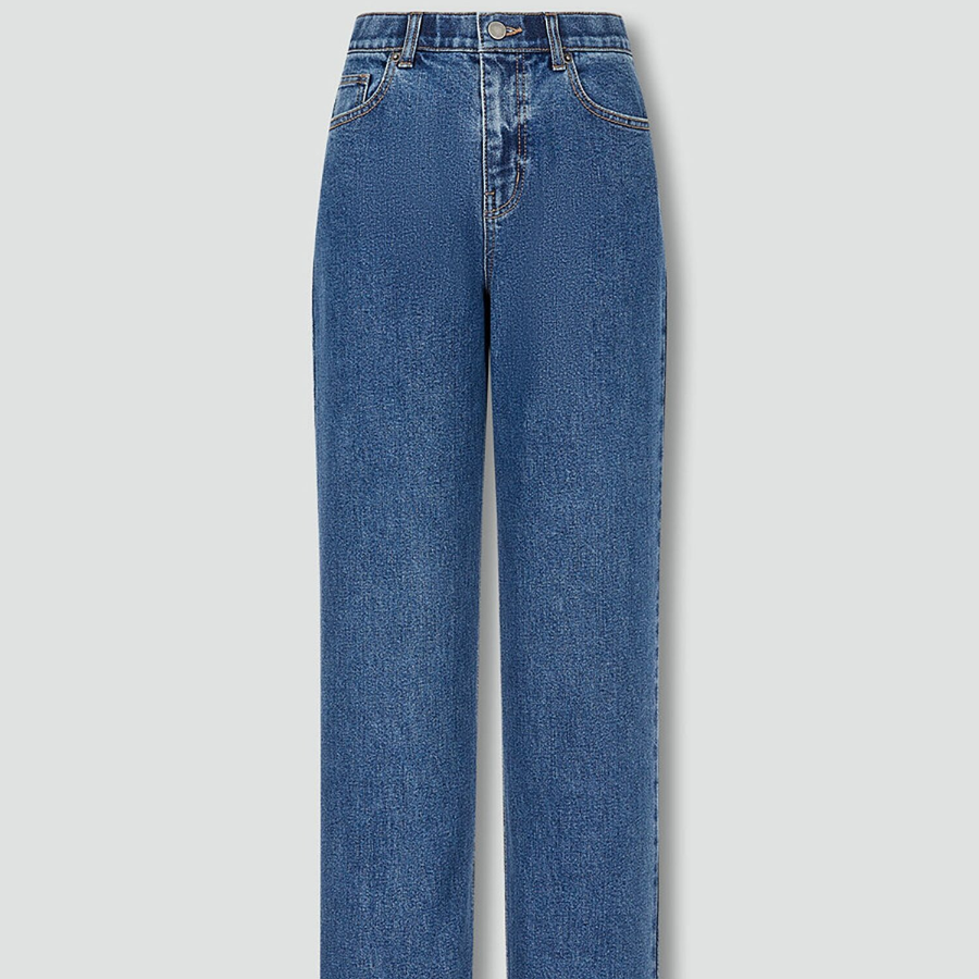 JAJU Straight Denim Pants (Blue) — классические джинсы с прямым кроем для повседневной носки