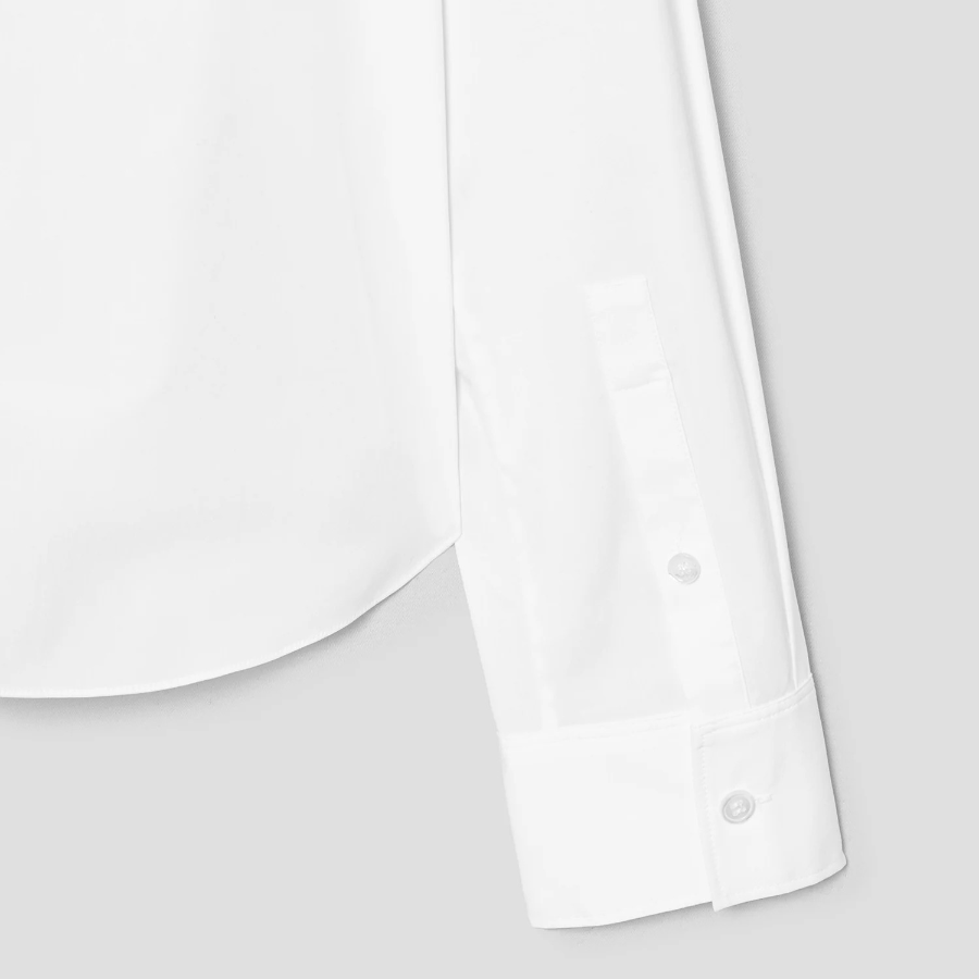 Theory Women Cotton Shirting Collar Blouse - White