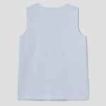 Theory Women Admiral Crepe Vneck Slit Blouse - Pearl Blue