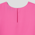 Theory Women Silk Georgette Straight Shell - Bright Pink