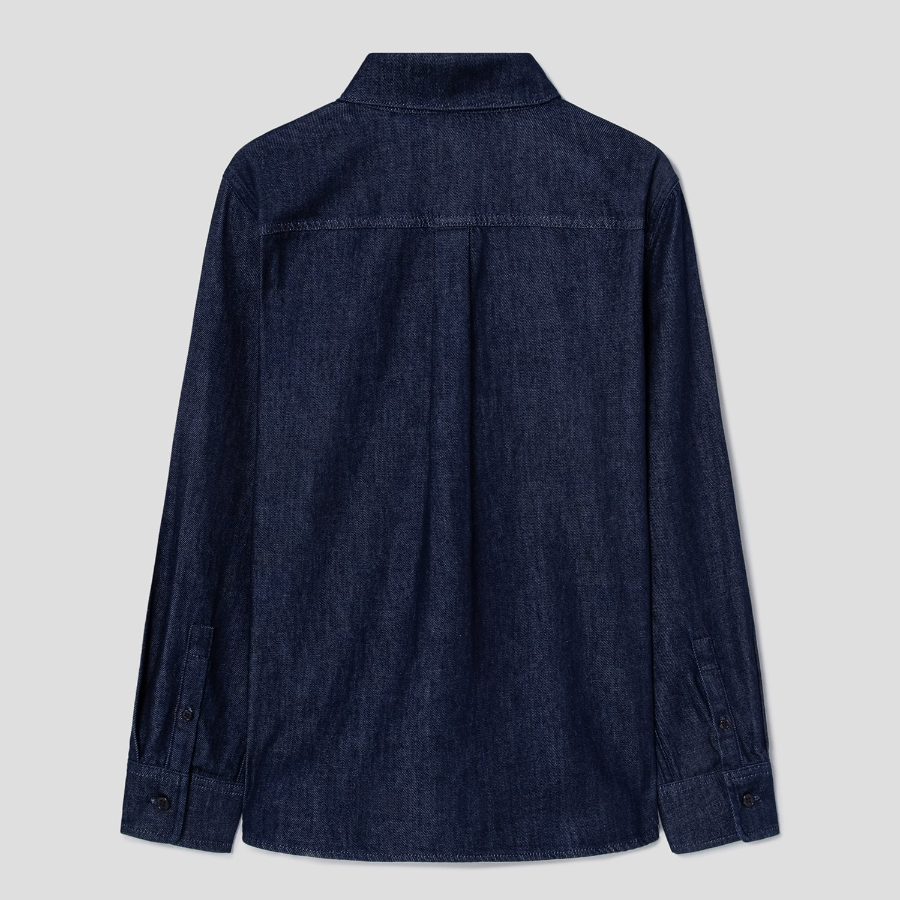 Theory Women Drape Denim Straight Fit Shirt - Indigo