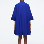 COS – Long Sleeve A-Line Shirt Dress Cobalt Blue