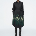 COS – Printed Belted Shirt Dress Black