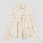 KUHO Open Collar Blouse - Beige
