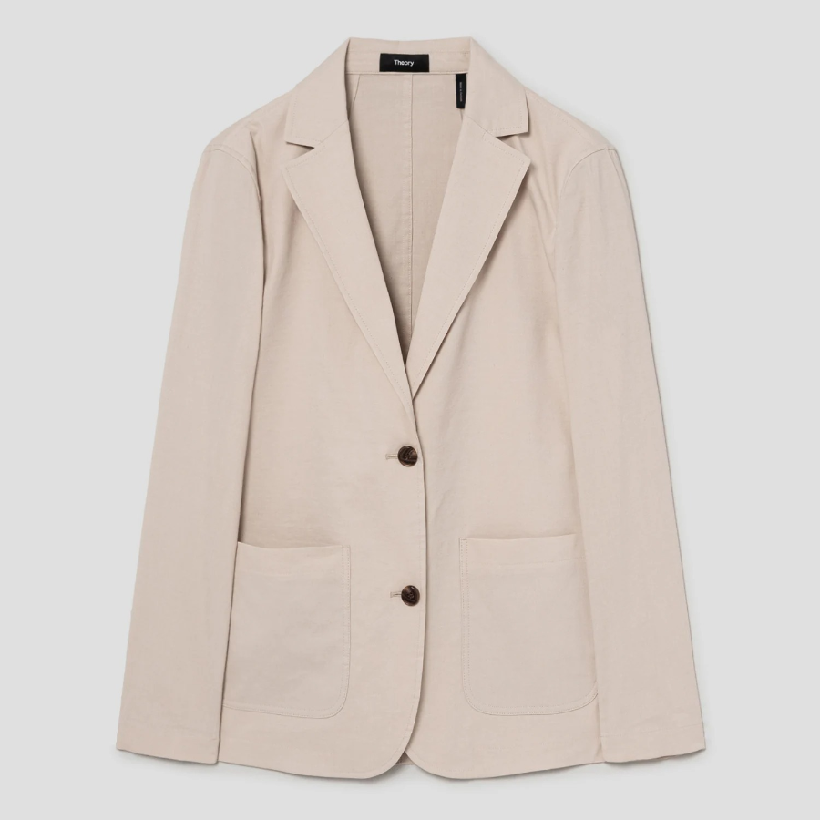 Theory Women Good Crunch Relaxed Patch Jacket - Straw