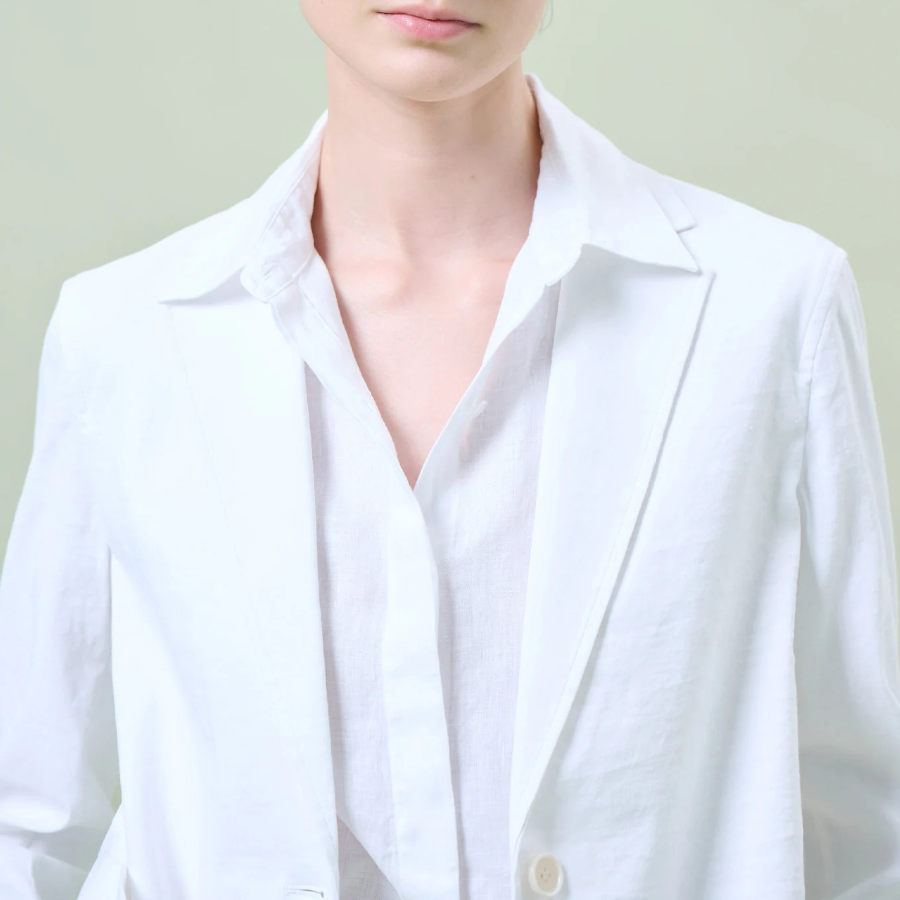 Theory Women White Crunch Relaxed Patch Jacket - White
