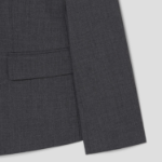 Theory Women Traceable Wool 2 Button Blazer - Charcoal Melange