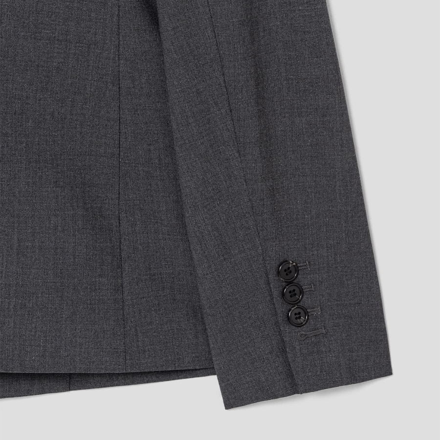 Theory Women Traceable Wool 2 Button Blazer - Charcoal Melange
