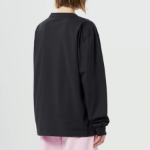 GANNI Future Heavy Jersey Rose Long Sleeve T-shirt - Ash