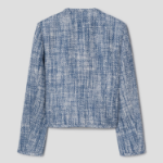 Theory Women Woven Tweed Crewneck Jacket - Blue Multi