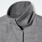 COS Relaxed Funnel Neck Wool Flannel Shirt