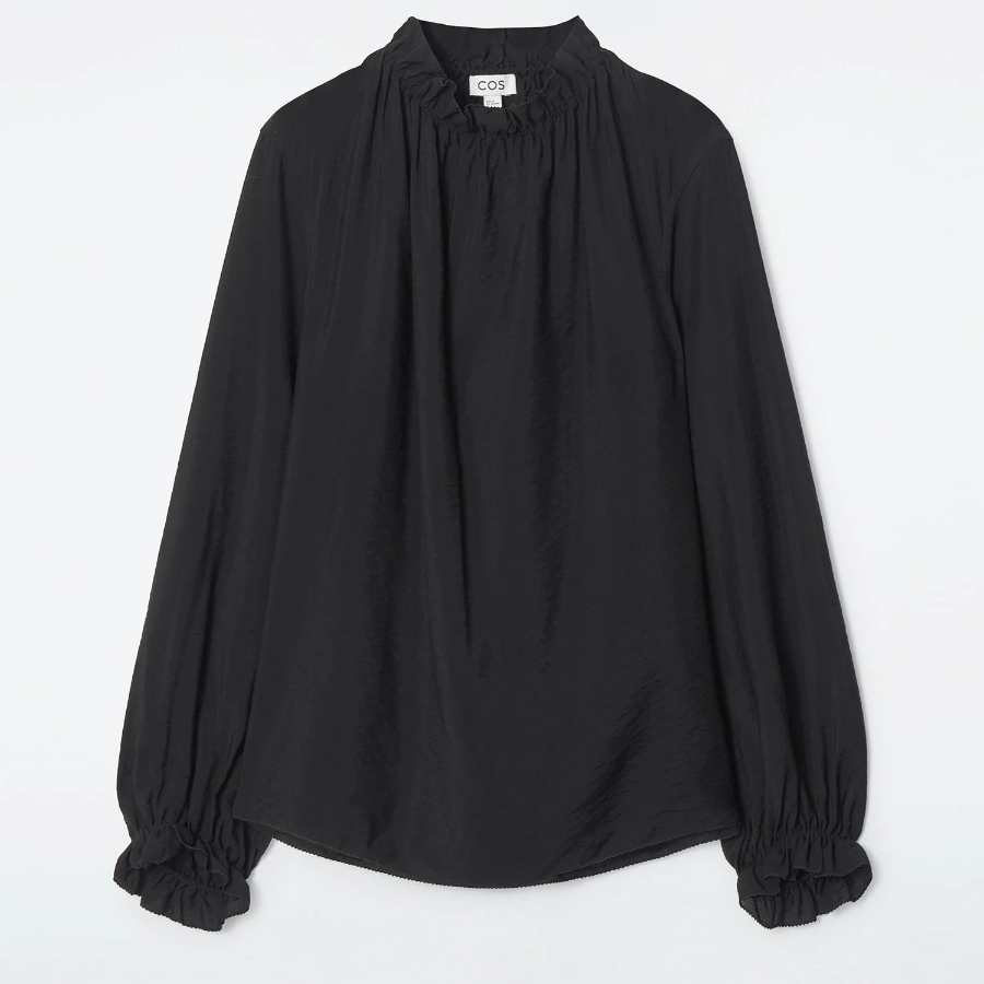COS Ruffle High-Neck Blouse