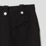 GANNI Bonded Crepe Long Skirt – Black