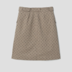 GANNI Flock Check Suiting Skirt – Tigers Eye