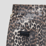 GANNI Foil Print Denim Skirt – Brown