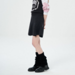 GANNI Cashmere Mix Mini Skirt – Ash