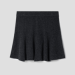 GANNI Cashmere Mix Mini Skirt – Ash