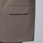 Daddy Shoulder Oversized Blazer — Dusty Beige