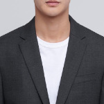 Basic Wool Blazer — Charcoal Gray