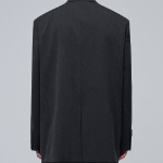 Daddy Shoulder Oversized Blazer — Charcoal Grey