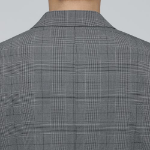 Glen Check Basic Blazer — Medium Grey