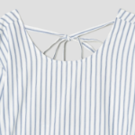GANNI Stripe Cotton Mini Dress - Ivory