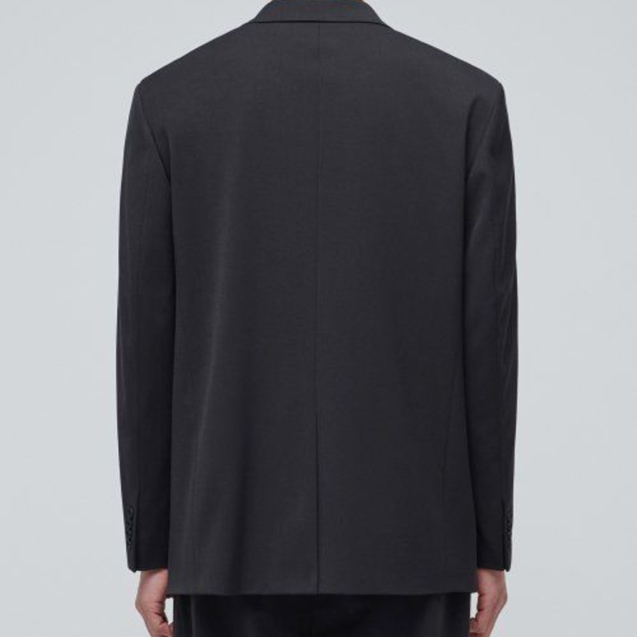 Relaxed Basic Blazer — Dark Grey