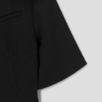 GANNI Bonded Crepe Mini Dress - Black