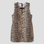 GANNI Duchesse Nylon Mini Dress - Brown