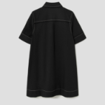 GANNI Crepe Sable Mini Dress - Black