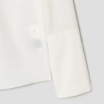KUHO [KUHO X FRANCESCO FUCCI] Scarf Panel Long-Sleeve Blouse - Ivory