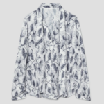 KUHO [Edit] Tie Detail Blouse(Print) - Navy