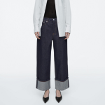 COS Facade Turn-Up Straight-Leg Jeans –  Indigo