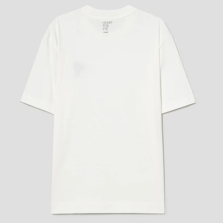 KUHO HEART FOR EYE Regular T-Shirt (Artwork) —White