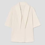 KUHO Jersey Scarf Short Sleeve T-Shirt — Ivory