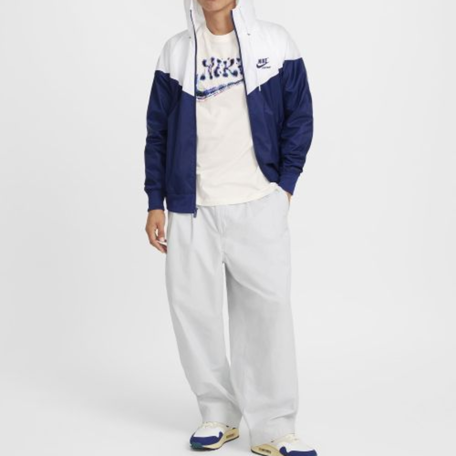 Nike Woven Windrunner Lined Jacket — White / Blue